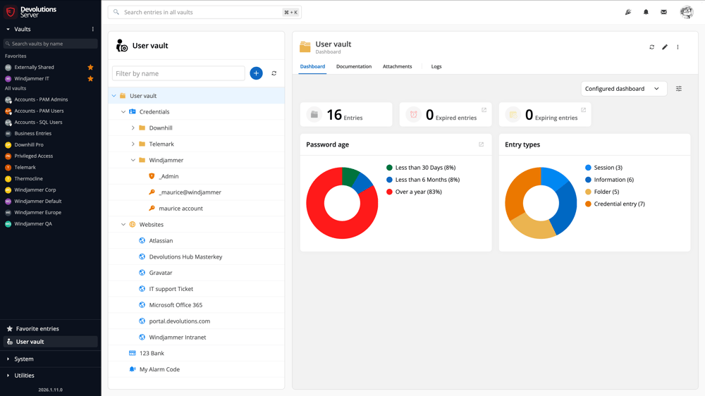 Easily Organize & Secure privileged Information in Vaults